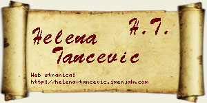 Helena Tančević vizit kartica